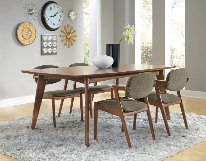 Malone 5-piece Rectangular Dining Table Set Dark Walnut