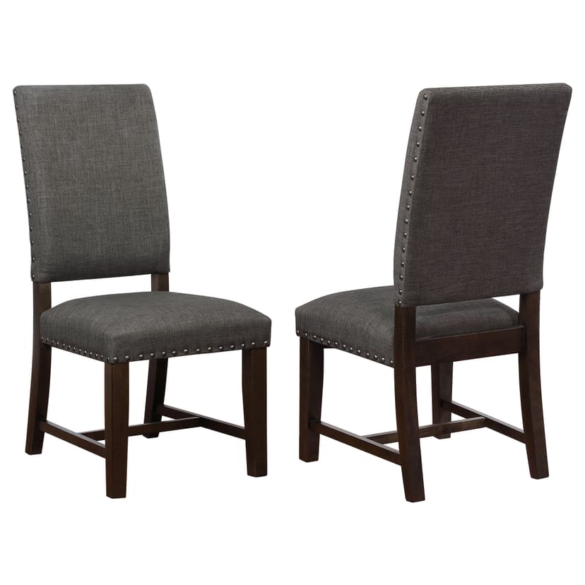 Twain Upholstered Dining Side Chair Warm Grey (Set of 2)