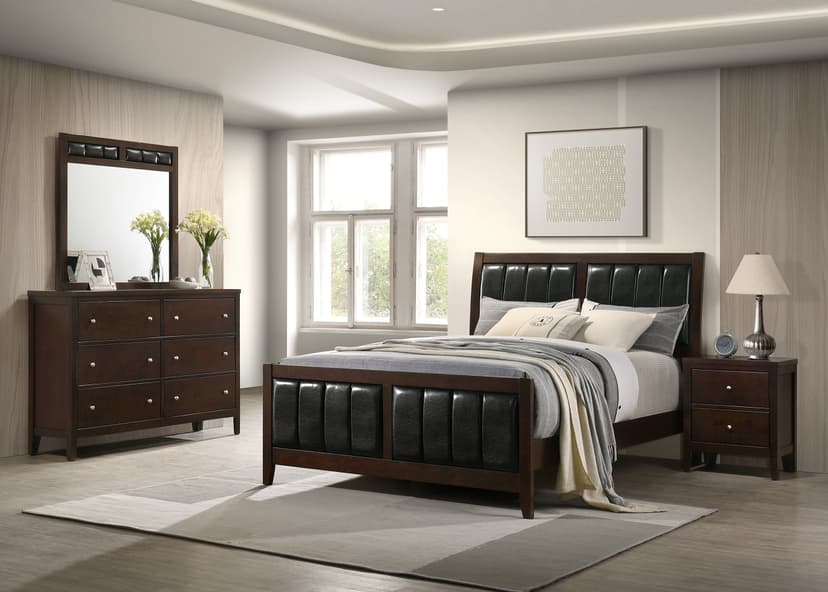 Carlton 4-piece California King Bedroom Set Cappuccino