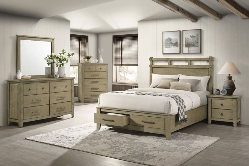 Hazlewood 5-piece Queen Bedroom Set Vineyard Oak