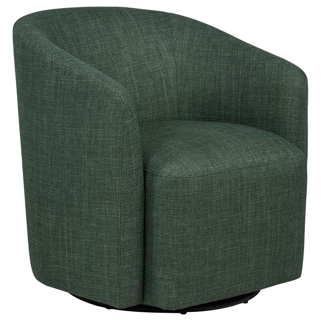 Mossbrook Fabric Upholstered Swivel Accent Chair Green